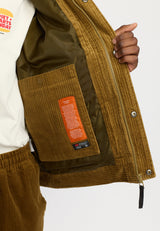 PADDED CORDUROY JACKET - DUST BROWN