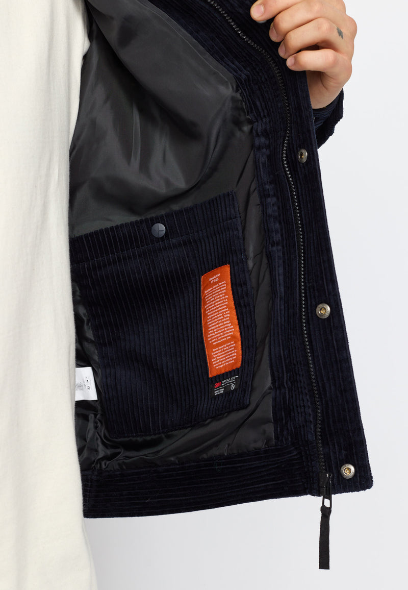 PADDED CORDUROY JACKET - DARK NAVY