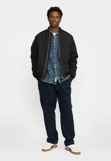 PADDED BOMBER JACKET - BLACK