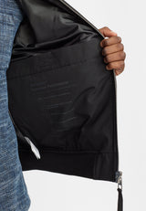 PADDED BOMBER JACKET - BLACK