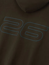 HEAVY FLEECE 90'S HOODIE - BROWN