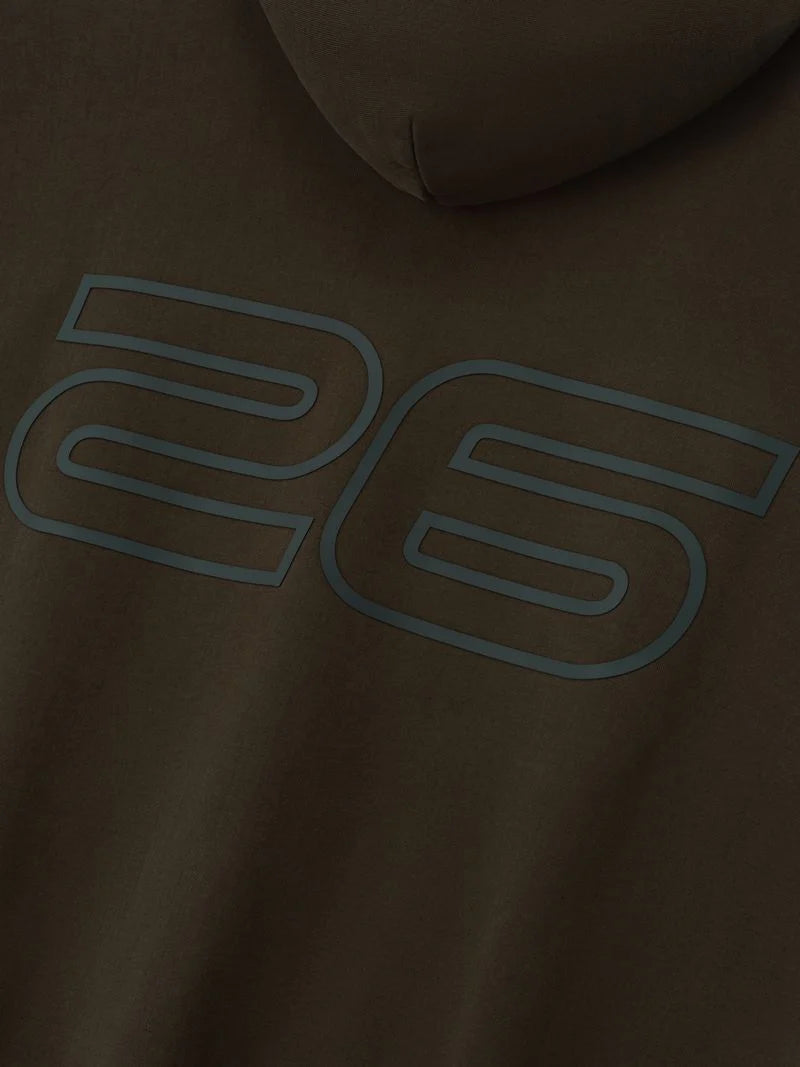 HEAVY FLEECE 90'S HOODIE - BROWN