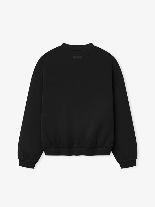 90'S FIT FLEECE CREW - JET BLACK