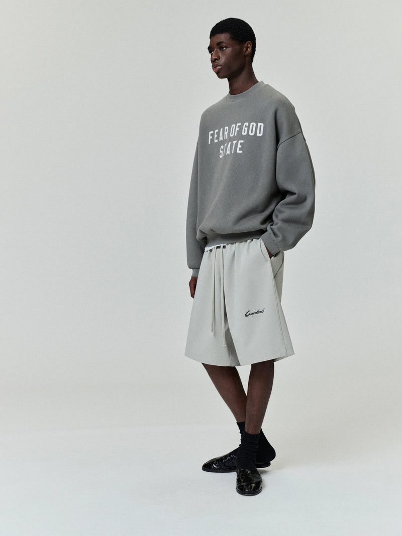 90'S FIT FLEECE CREW - JET BLACK
