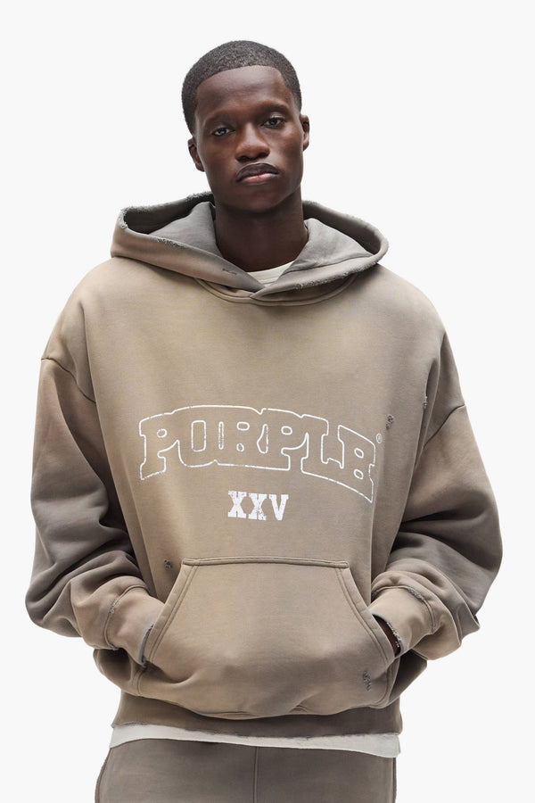 HEAVY WEIGHT FLEECE HOODIE - GRAY