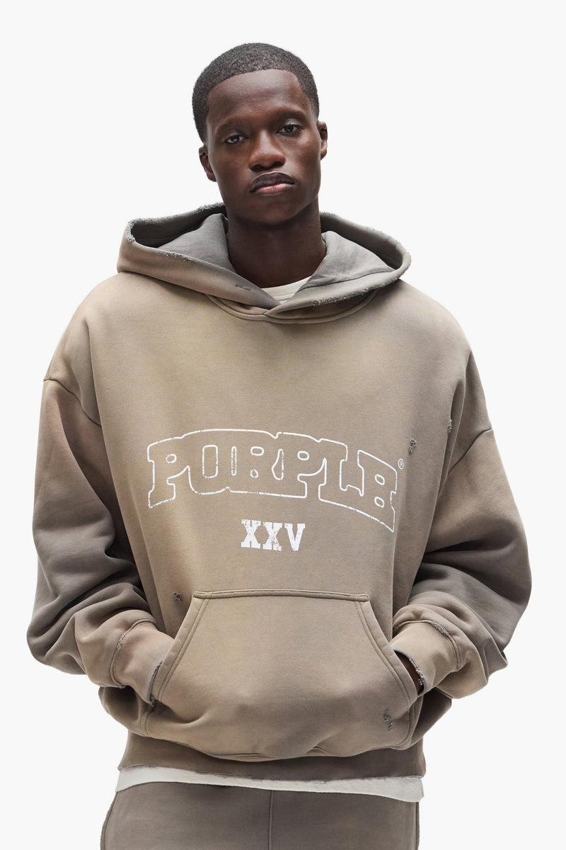 HEAVY WEIGHT FLEECE HOODIE - GRAY