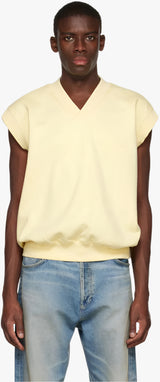 V NECK VEST CANARY