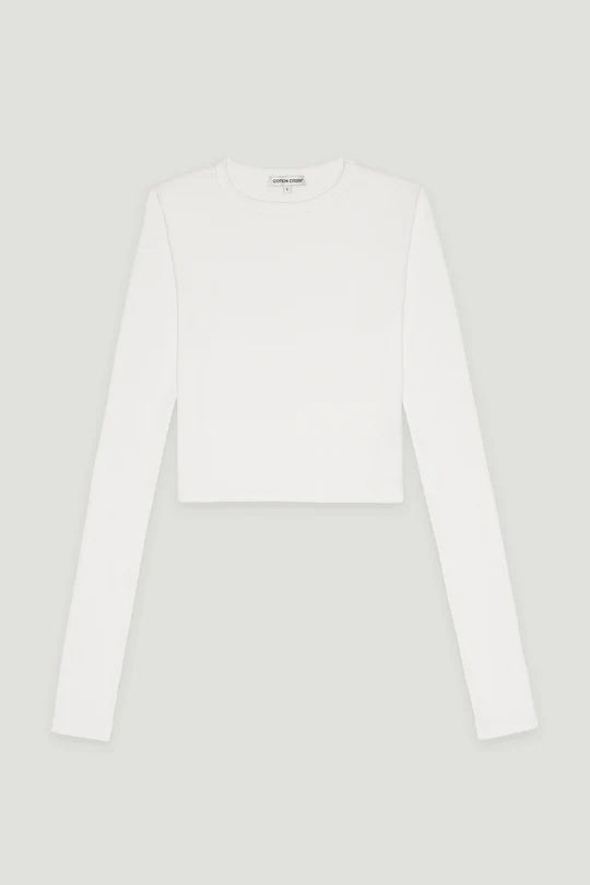 VERONA CROP SHIRT XS POWDER BLUE