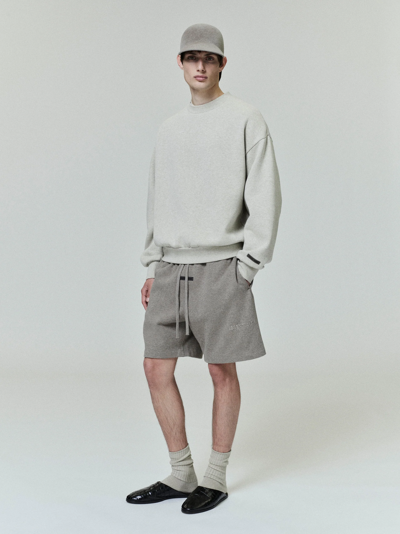 SOCCER FLEECE SWEATSHORT -  HEATHER STONE