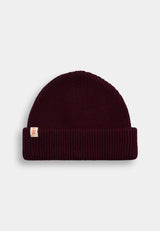 FISHERMAN BEANIE - BURGUNDY