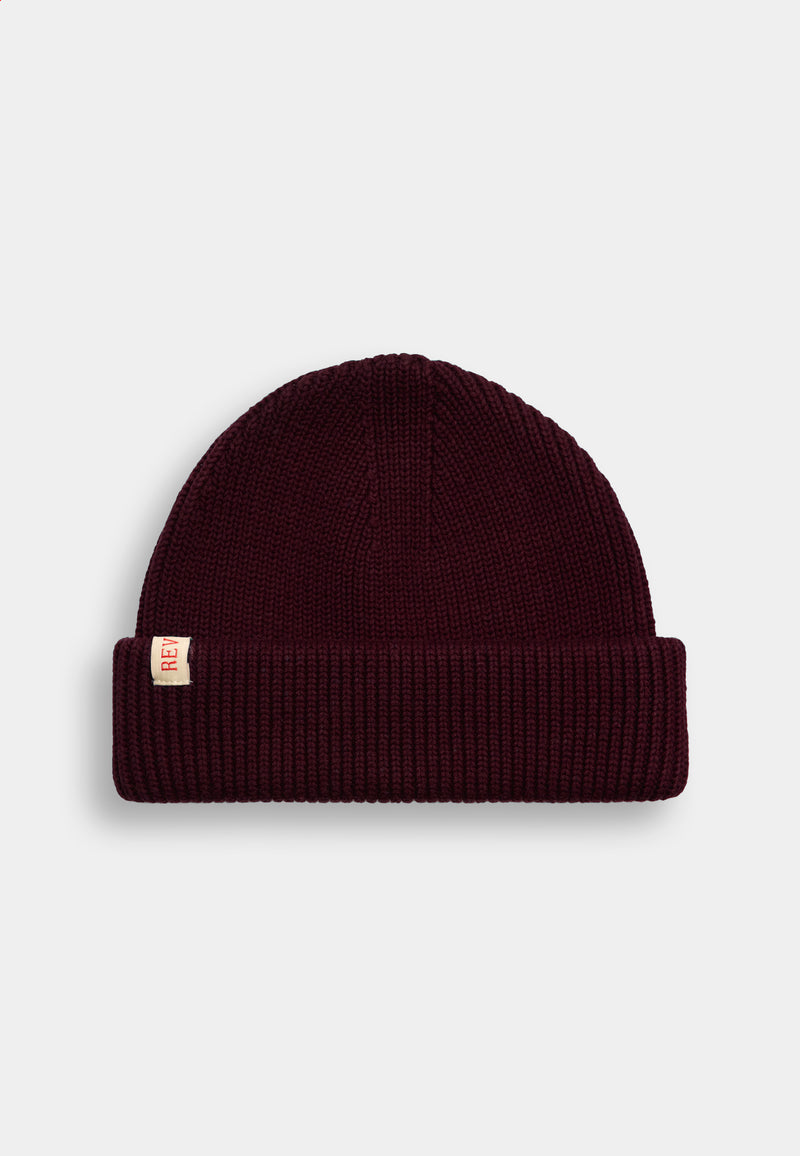 FISHERMAN BEANIE - BURGUNDY
