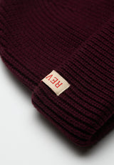 FISHERMAN BEANIE - BURGUNDY