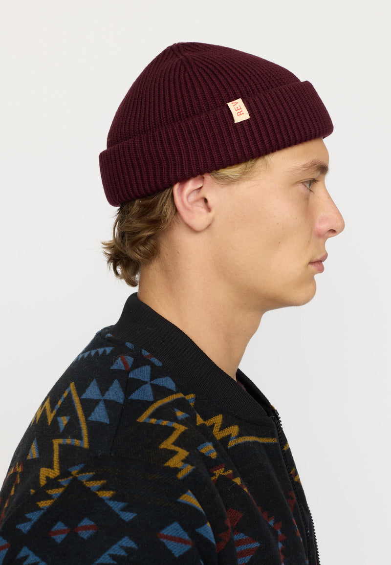 FISHERMAN BEANIE - BURGUNDY