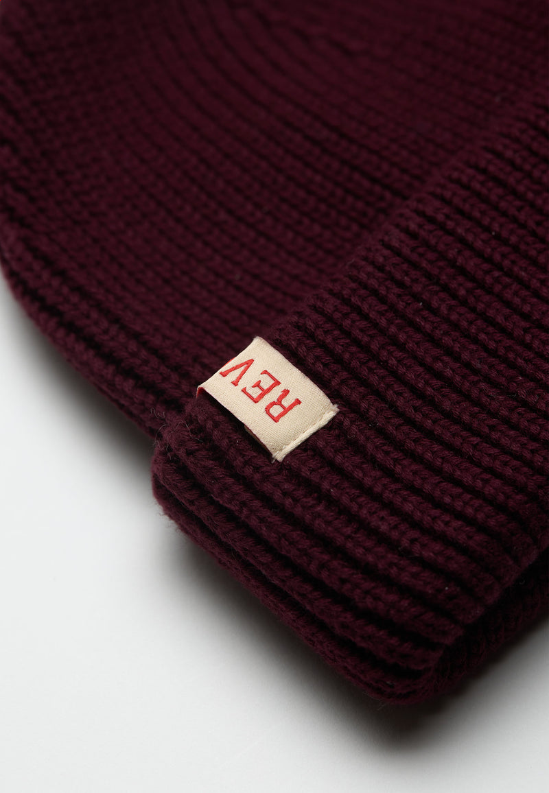 FISHERMAN BEANIE - BURGUNDY