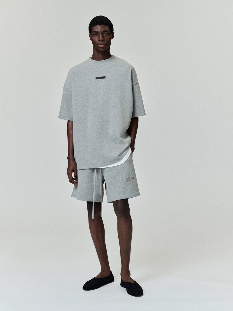 SOCCER FLEECE SHORTS - ABBEY STONE