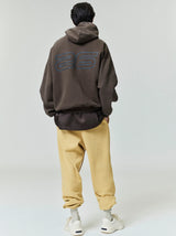 HEAVY FLEECE 90'S HOODIE - BROWN