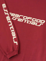 90'S LONG SLEEVE TEE - CRIMSON