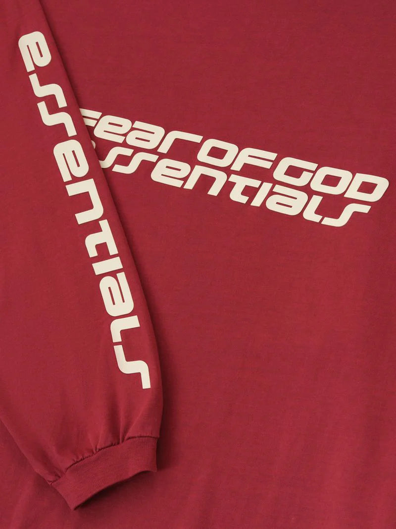 90'S LONG SLEEVE TEE - CRIMSON