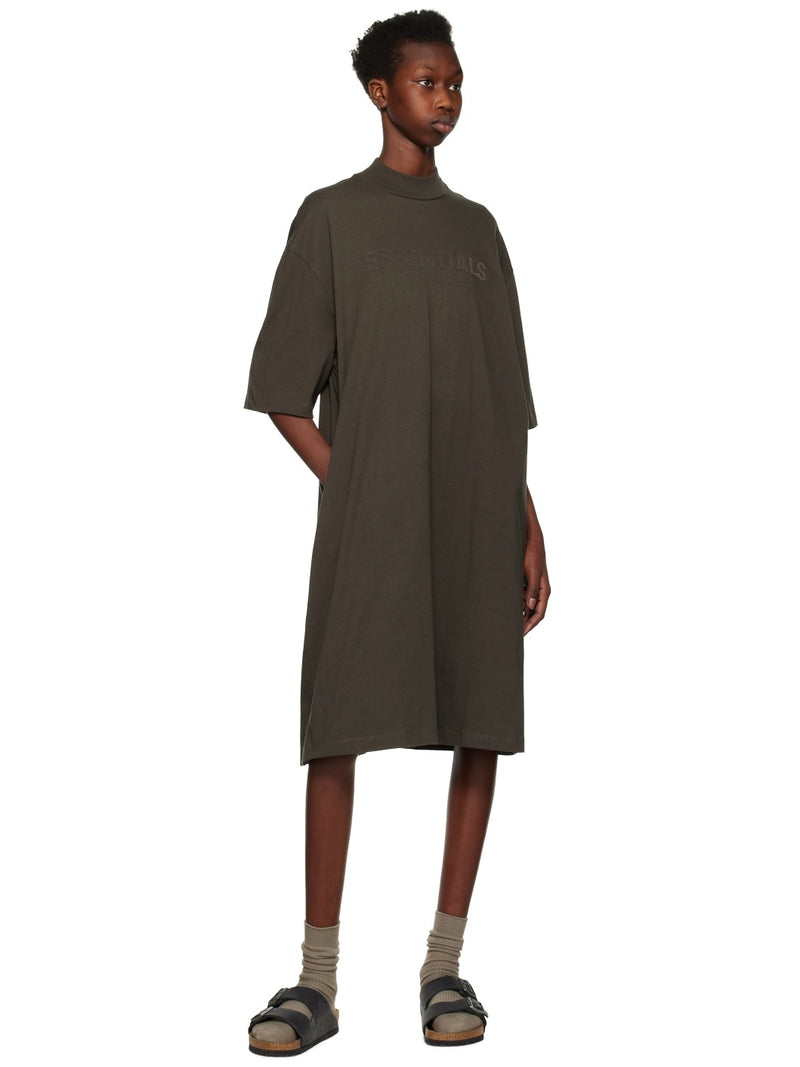 WOMEN-TEE DRESS-OFF BLACK