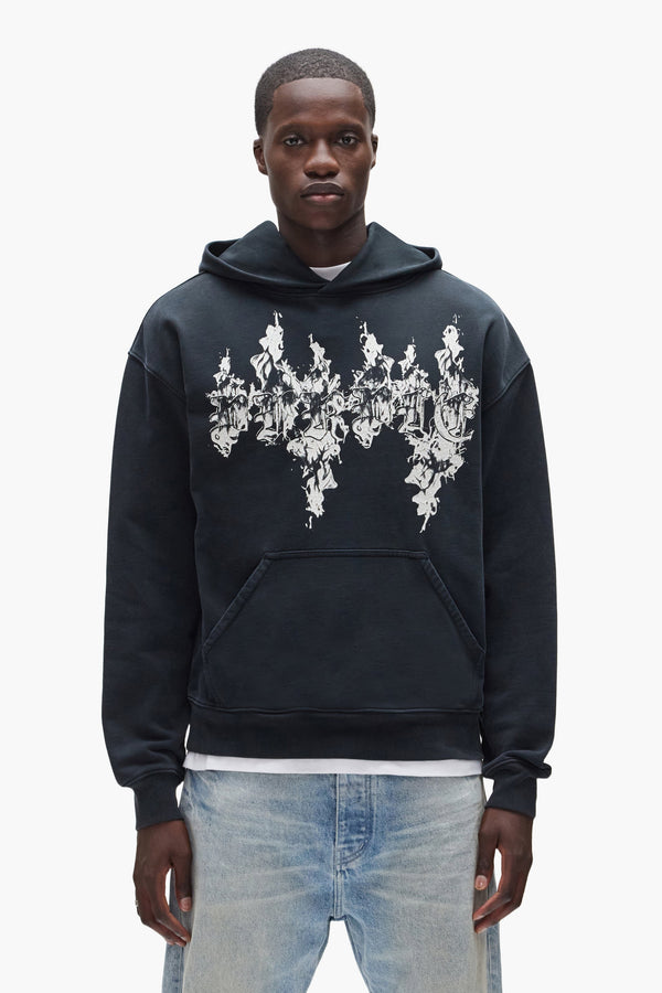 GOTHIC FLAMES - HEAVY WEIGHT FLEECE HOODY