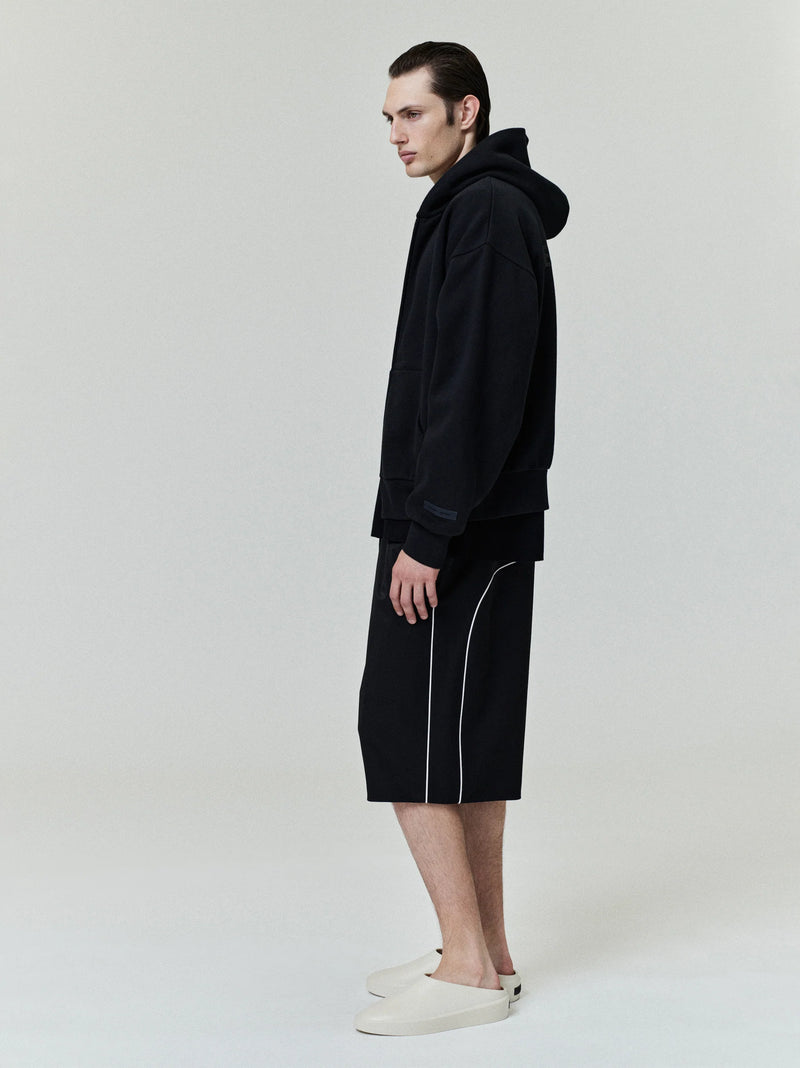 CLASSIC FIT FLEECE ZIP - JET BLACK