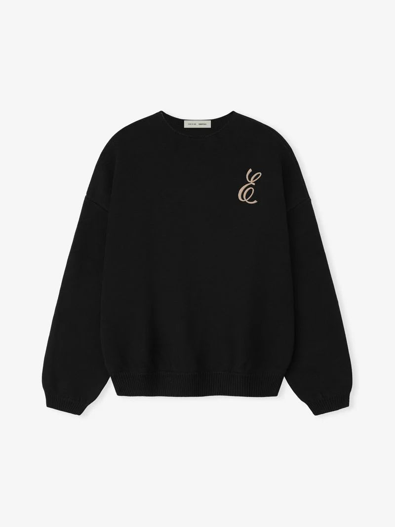 MERINO CREWNECK SWEATER - VINTAGE BLACK