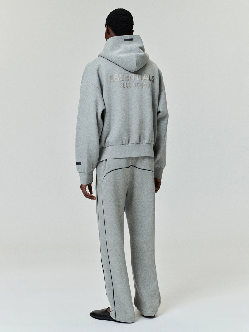 CLASSIC FIT FLEECE ZIP - ABBEY STONE