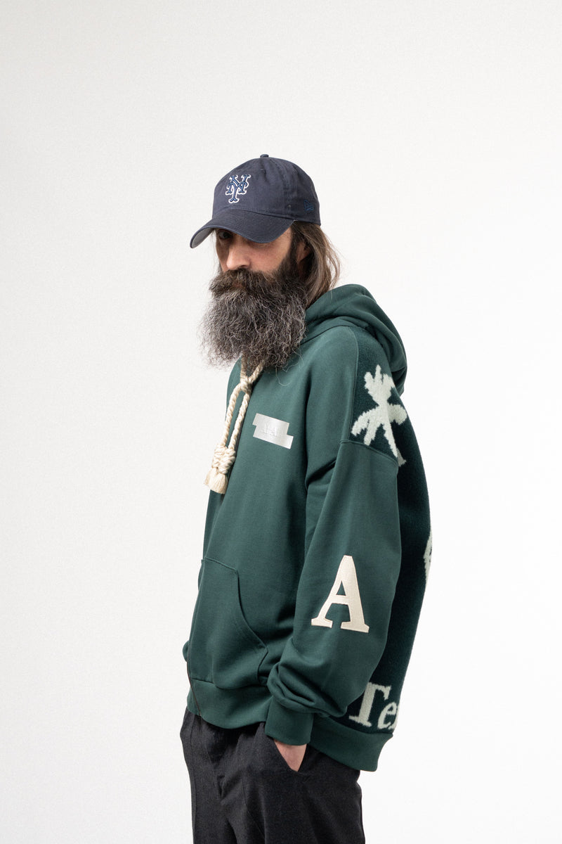 HOODIE ZIP - TENNIS CLUB - GREEN