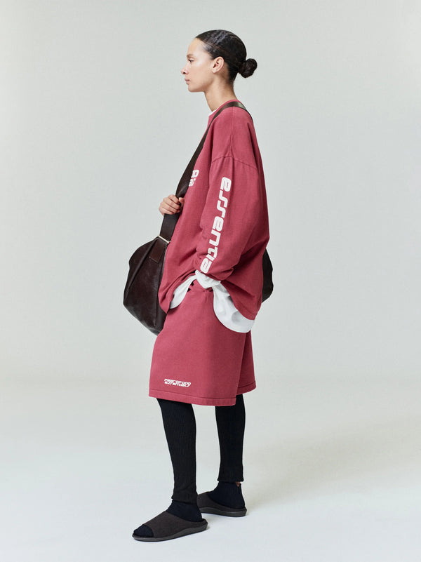 90'S LONG SLEEVE TEE - CRIMSON