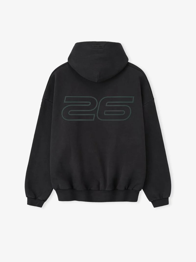 HEAVY FLEECE 90'S HOODIE - VINTAGE BLACK