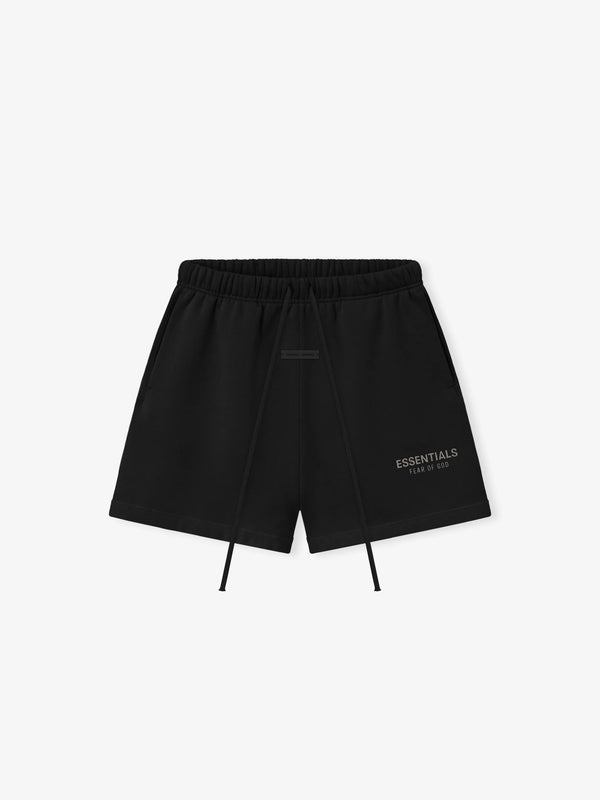 SOCCER FLEECE SHORTS - JET BLACK
