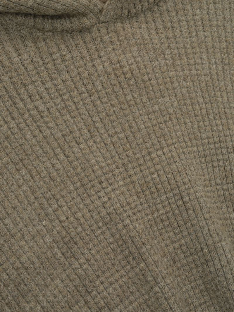 HEAVY WAFFLE 90'S HOODIE - HOMESTEAD HEATHER