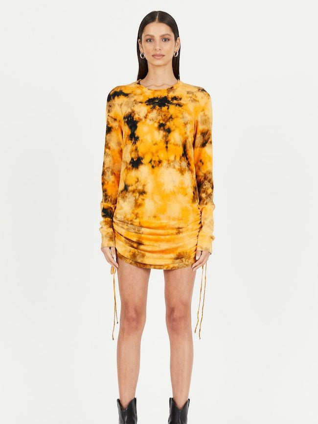 LISBON SHIRT DRESS TANGERINE CURRENT