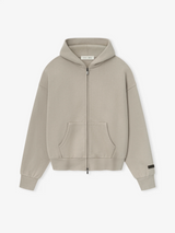 CLASSIC FIT FLEECE ZIP-UP HOODIE - TIMBER