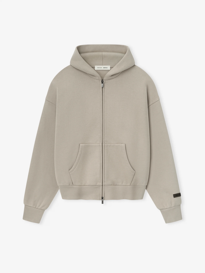 CLASSIC FIT FLEECE ZIP-UP HOODIE - TIMBER