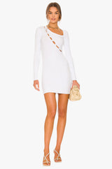 CAPRI CUT OUT TANK DRESS WHITE