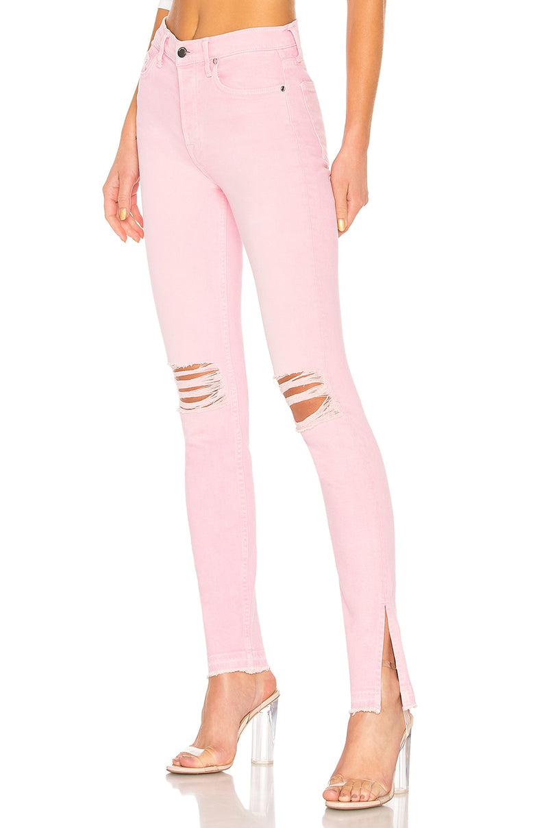 High Split Jean Light Pink