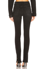 HIGH SPLIT Jean Washed BLACK