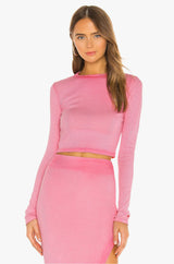 VERONA CROP SHIRT HOT PINK