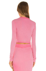 VERONA CROP SHIRT HOT PINK