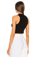 IBIZA CROP TANK JET BLACK
