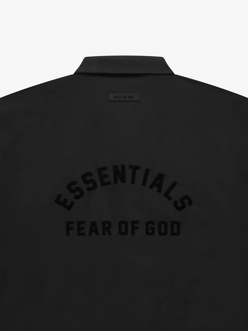 ESSENTIALS COACHES JACKET BLACK CORE