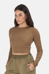 VERONA CROP SHIRT BRONZE