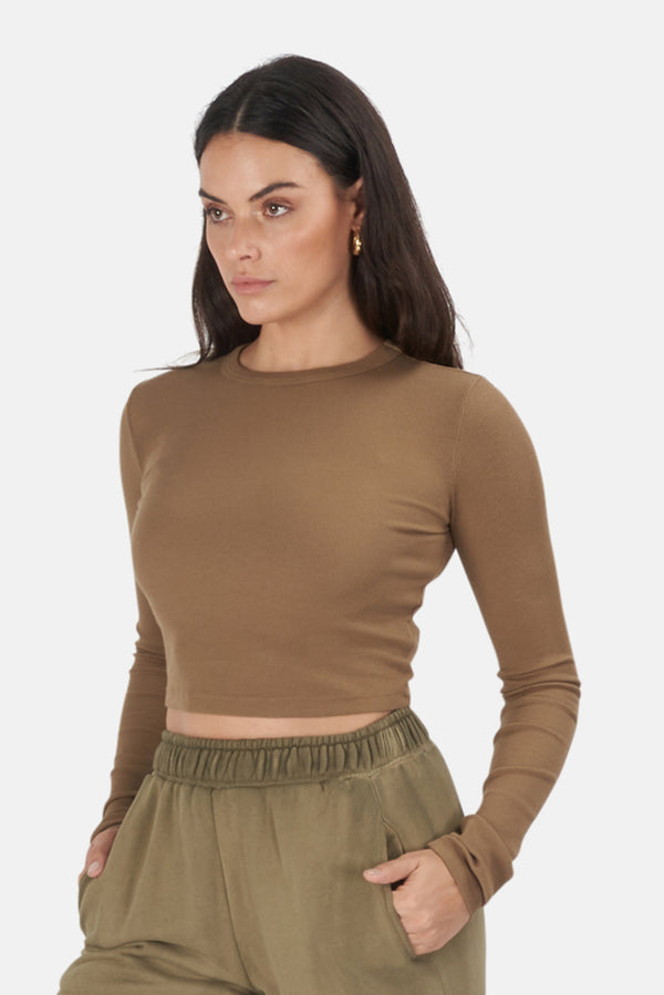 VERONA CROP SHIRT BRONZE