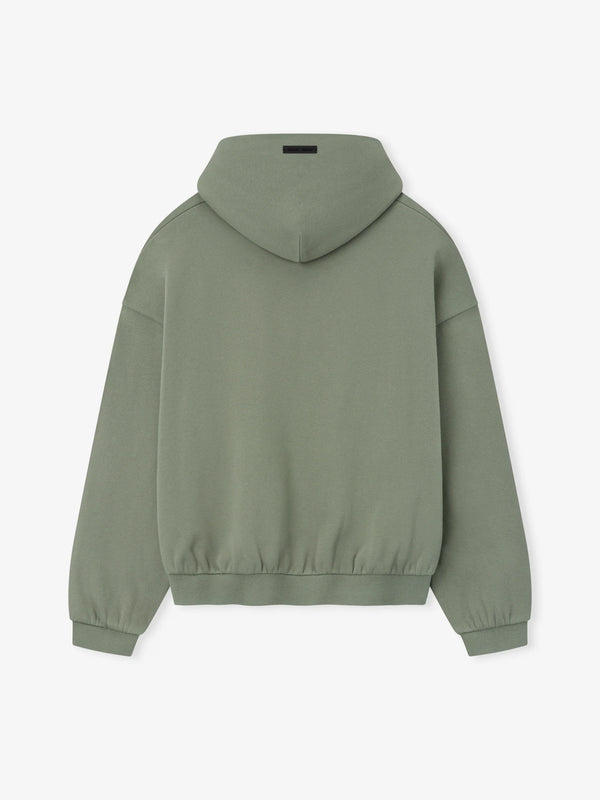 90S FIT FLEECE HOODIE - MOSS
