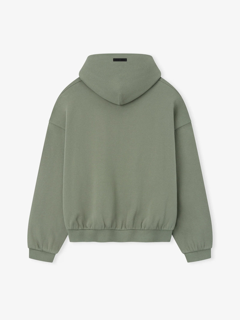 90S FIT FLEECE HOODIE - MOSS
