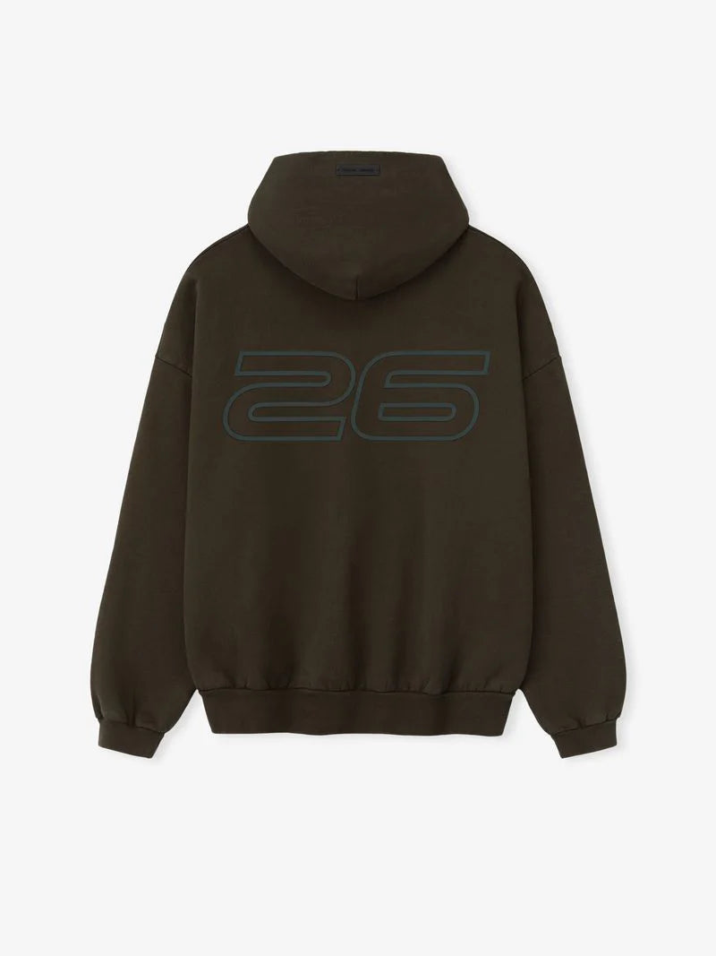 HEAVY FLEECE 90'S HOODIE - BROWN
