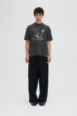 COMIC KICK T-SHIRT -FADED BLACK