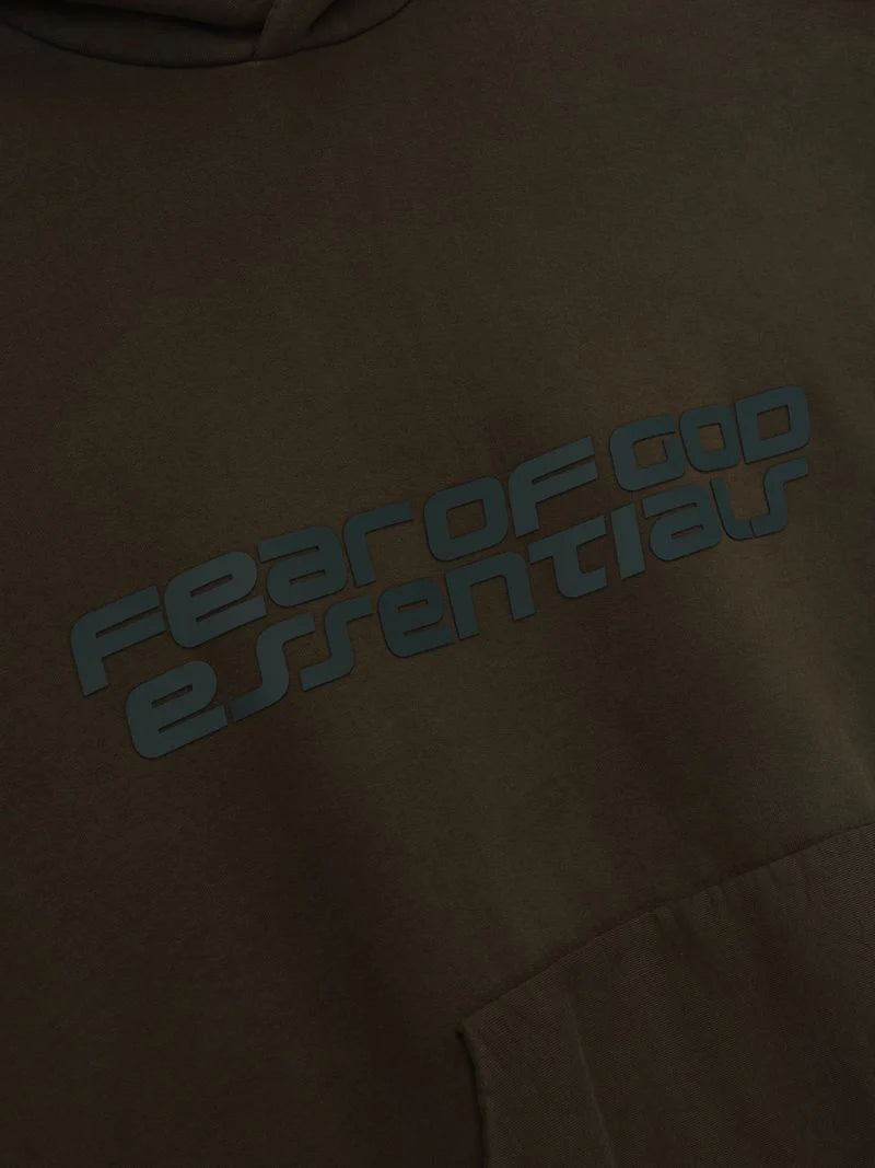 HEAVY FLEECE 90'S HOODIE - BROWN