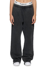 BASIC FLARED SWEATPANT - BLACK